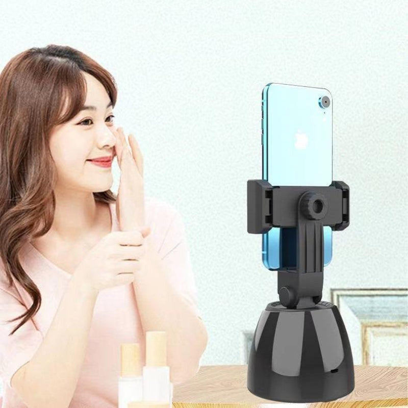 Smart 360 Degree Follow Up Tripod Head For Live Video Recording With Battery