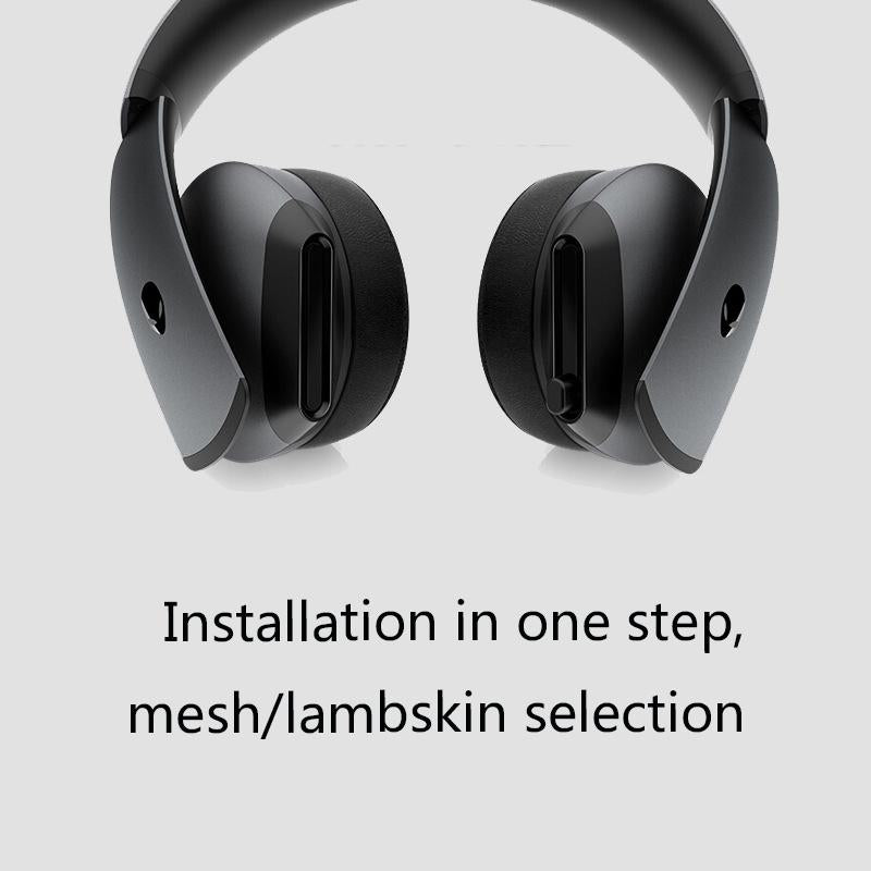 Black Mesh Headset Covers For Alienware Set Of Two Compatible With Aw310h And Aw510h