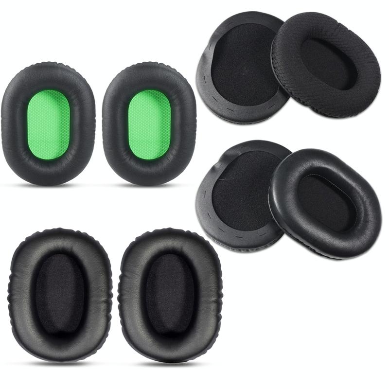 2 Pack Razer V2 Headset Sponge Covers Black With Green Netting