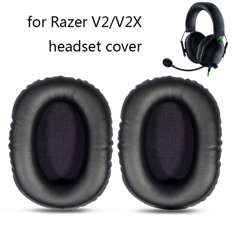 2 Pack V2 Headset Sponge Covers Black Skin Net Cushion Replacement Accessories