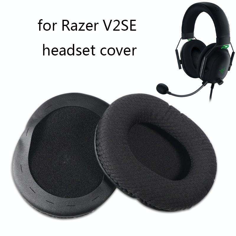 2 Pcs Headset Sponge Covers For Razer V2 Black Mesh