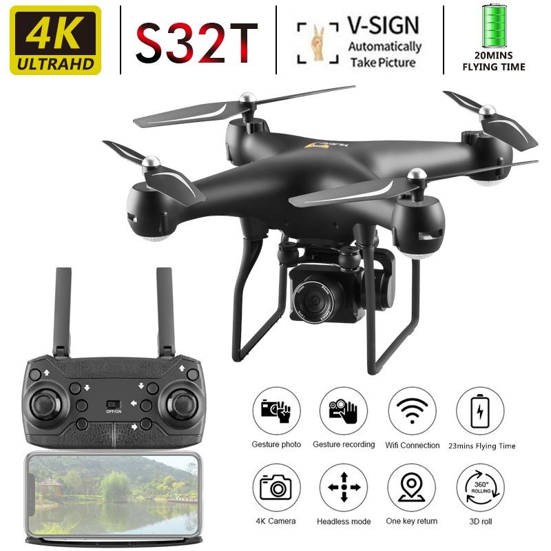 25 Minute High Definition Aerial Photography Drone With Gesture Control Black
