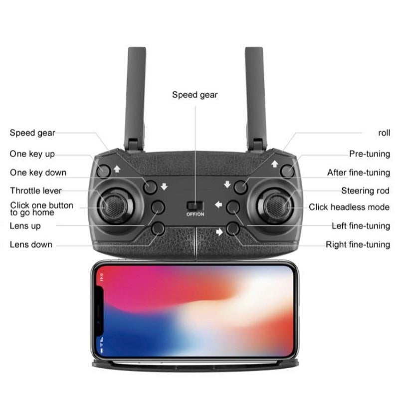 25 Minute High Definition Aerial Photography Drone With Gesture Control Black