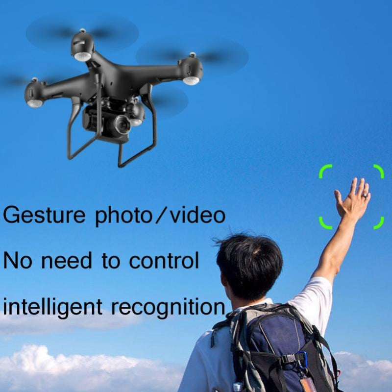 25 Minute High Definition Aerial Photography Drone With Gesture Control Black