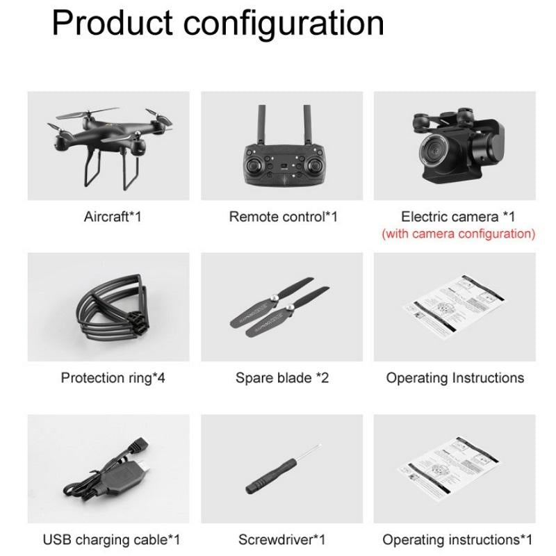 25 Minute High Definition Aerial Photography Drone With Gesture Control Black