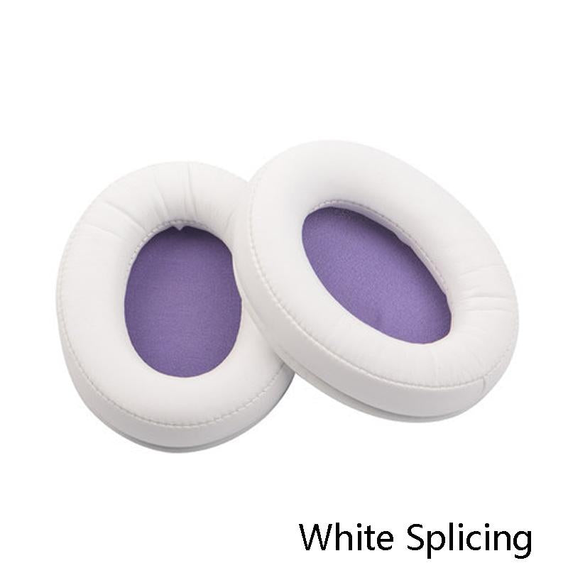 2 Pack Leather Ear Pad Covers For Kingston Cloud Silver Ii Headset White