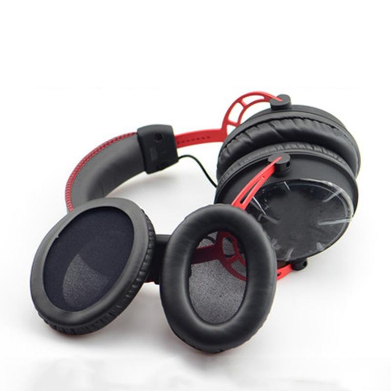 2 Pack Leather Ear Pad Covers For Kingston Cloud Silver Ii Headset White