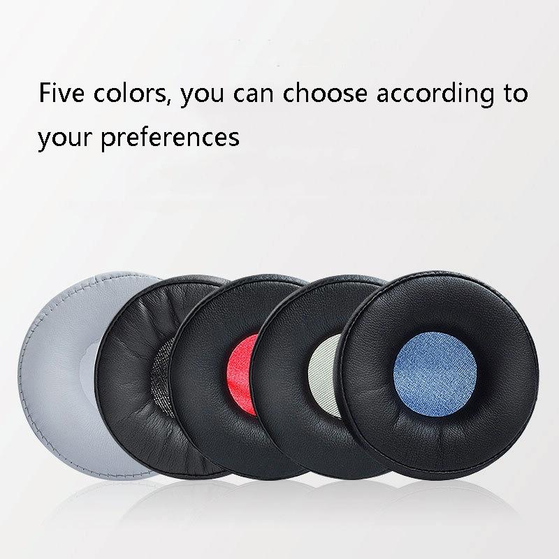 2 Pack Leather Headphone Sponge Covers For Jabra Revo Wireless Black Blue