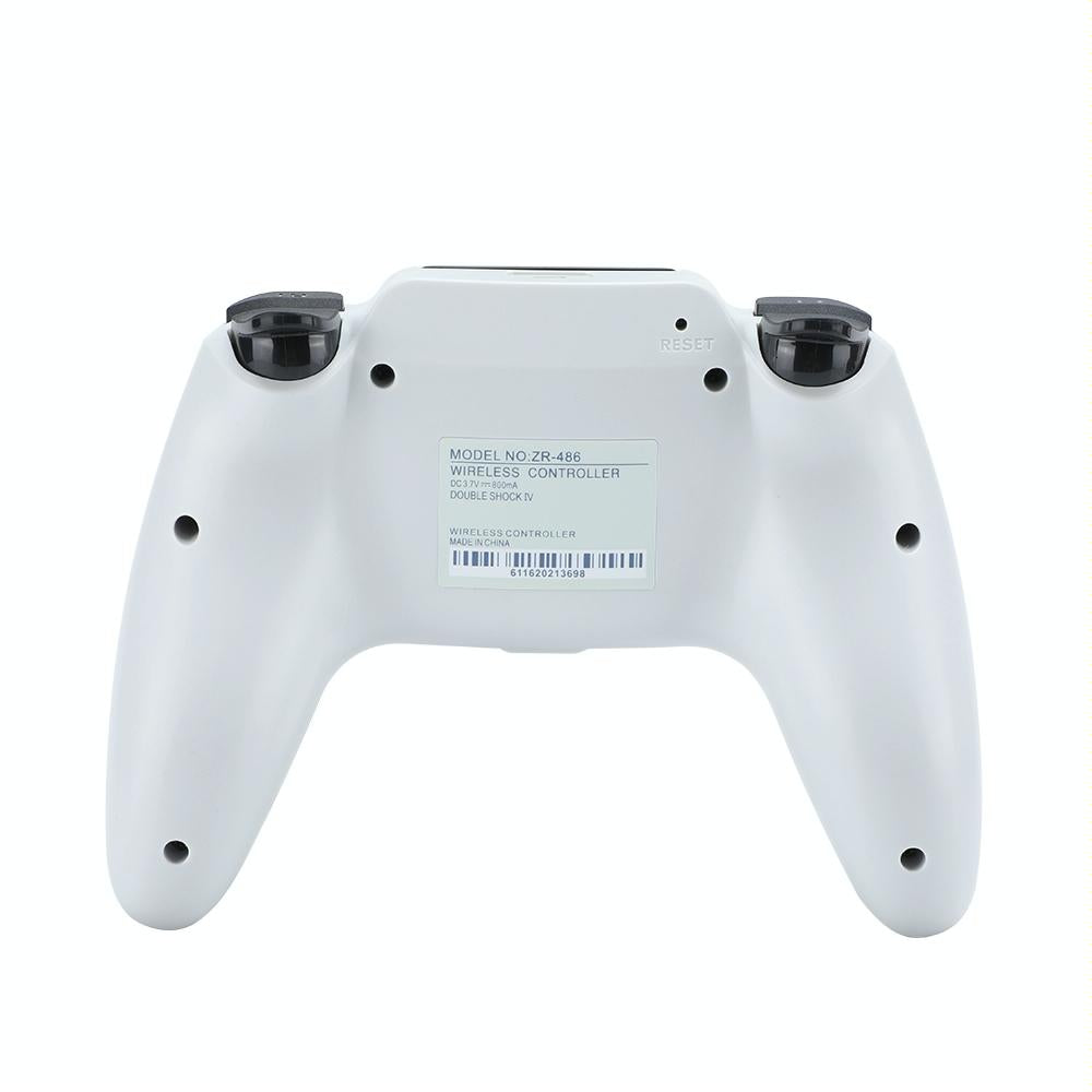 Wireless Playstation Four Game Controller In White With Vibration Feature