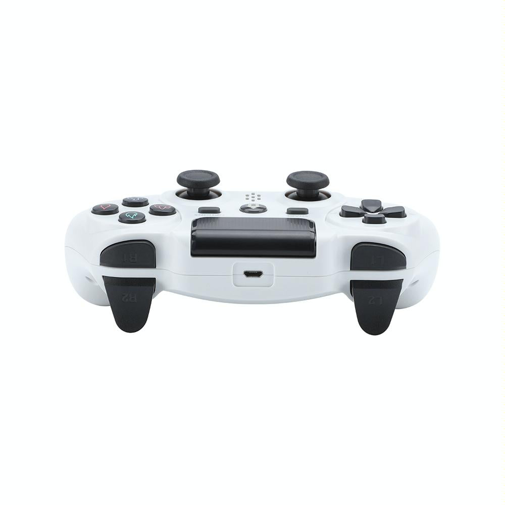 Wireless Playstation Four Game Controller In White With Vibration Feature