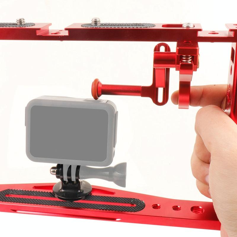 Underwater Dual Handheld Grip For Gopro Hero9 Hero8 And Hero7 Red