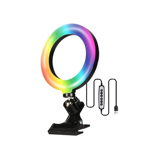 Six Inch Rgb Ring Light For Desktop Video Conferencing And Beauty Applications