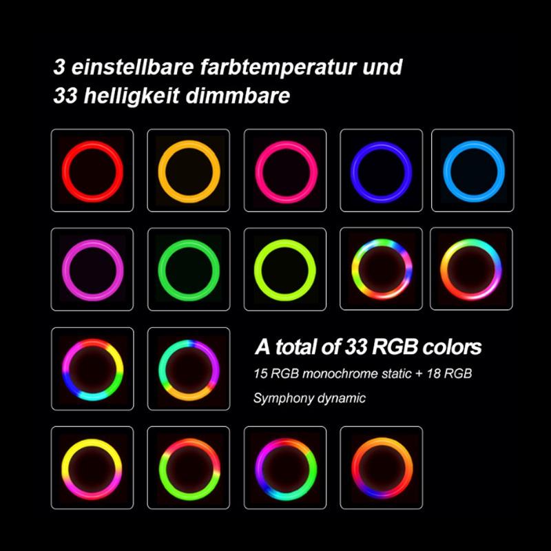 Six Inch Rgb Ring Light For Desktop Video Conferencing And Beauty Applications