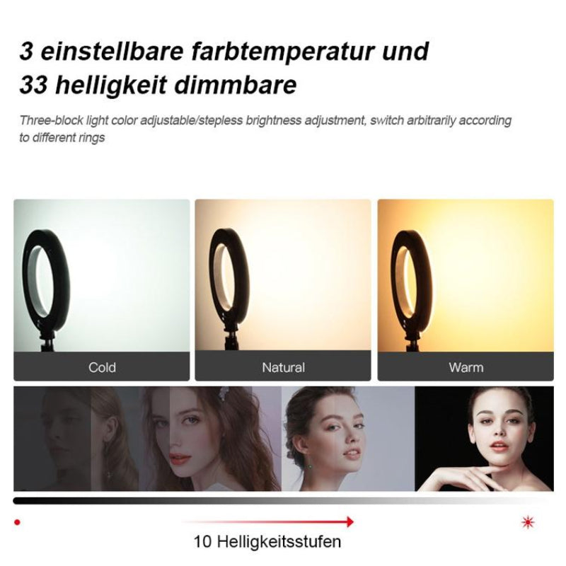Six Inch Rgb Ring Light For Desktop Video Conferencing And Beauty Applications