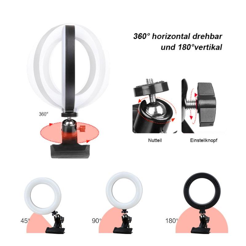 Six Inch Rgb Ring Light For Desktop Video Conferencing And Beauty Applications