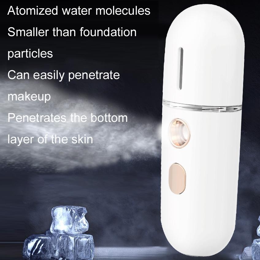 Rechargeable Water Replenishing Device Beauty Humidifying Sprayer No. 4 White