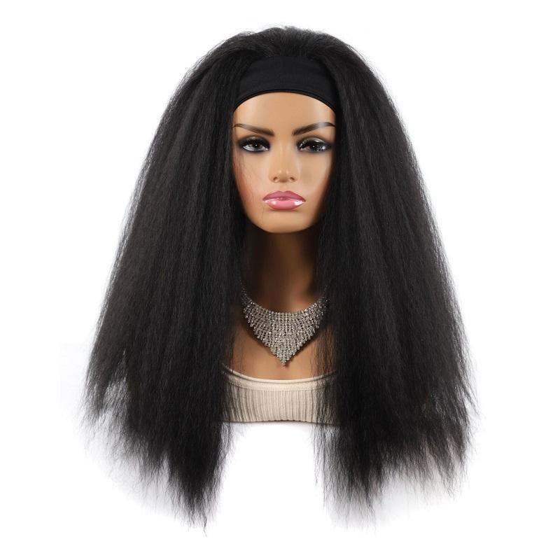 1B True Colour Long Hair Turban Headband With Corn Beard Wig