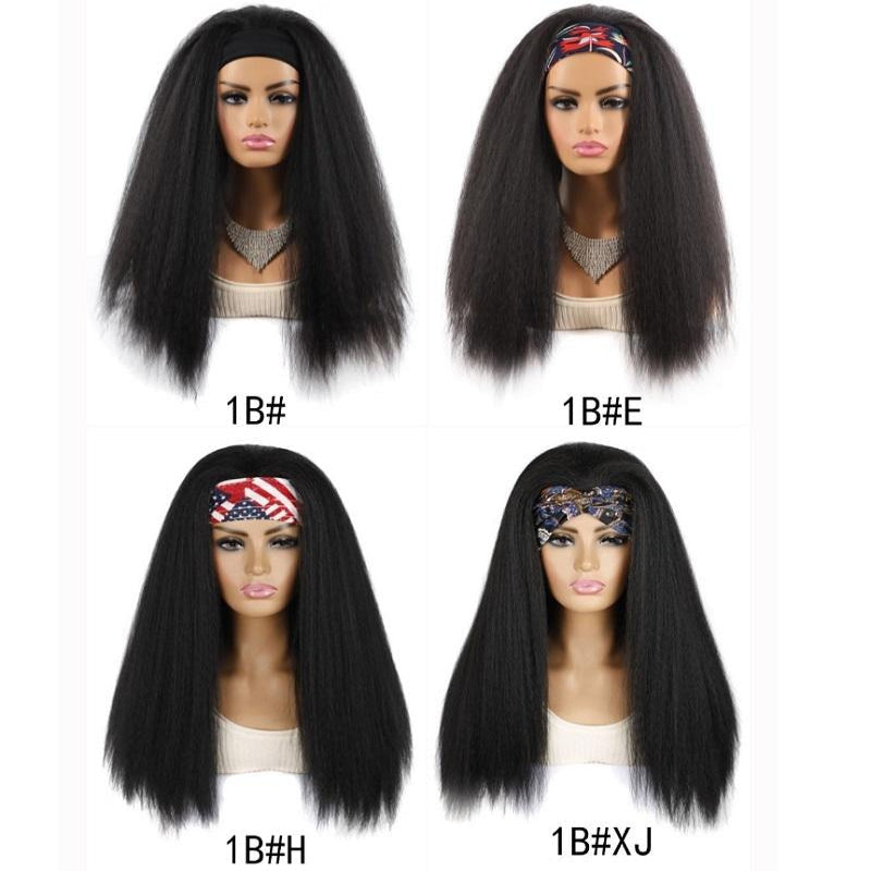 Stars And Stripes Long Hair Turban Headband For Women With Wig Extension