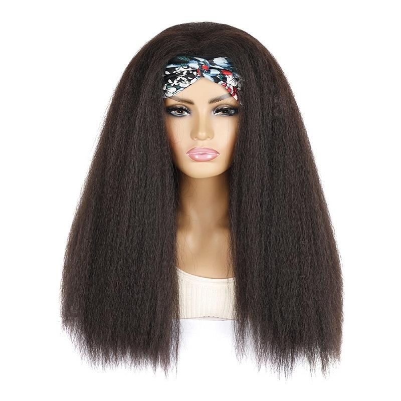 4Xk Long Hair Turban Headband With Corn Beard Wig For Versatile Styling