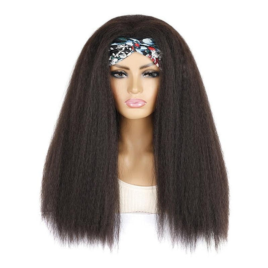 4Xk Long Hair Turban Headband With Corn Beard Wig For Versatile Styling