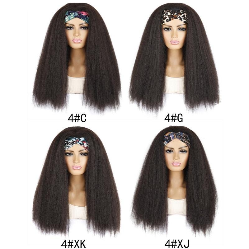 4Xk Long Hair Turban Headband With Corn Beard Wig For Versatile Styling