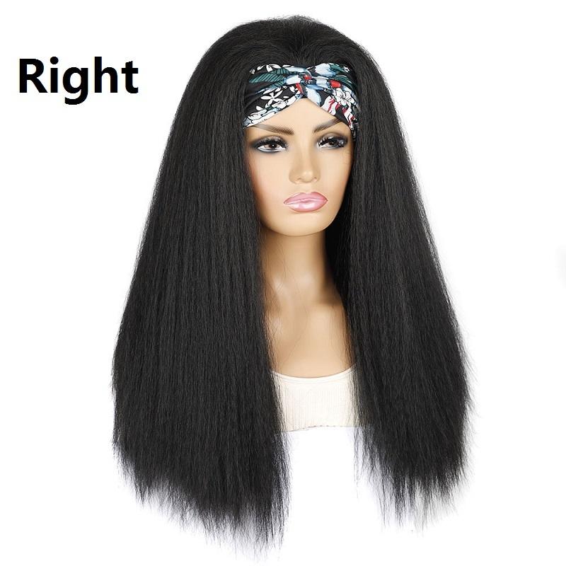 4Xk Long Hair Turban Headband With Corn Beard Wig For Versatile Styling