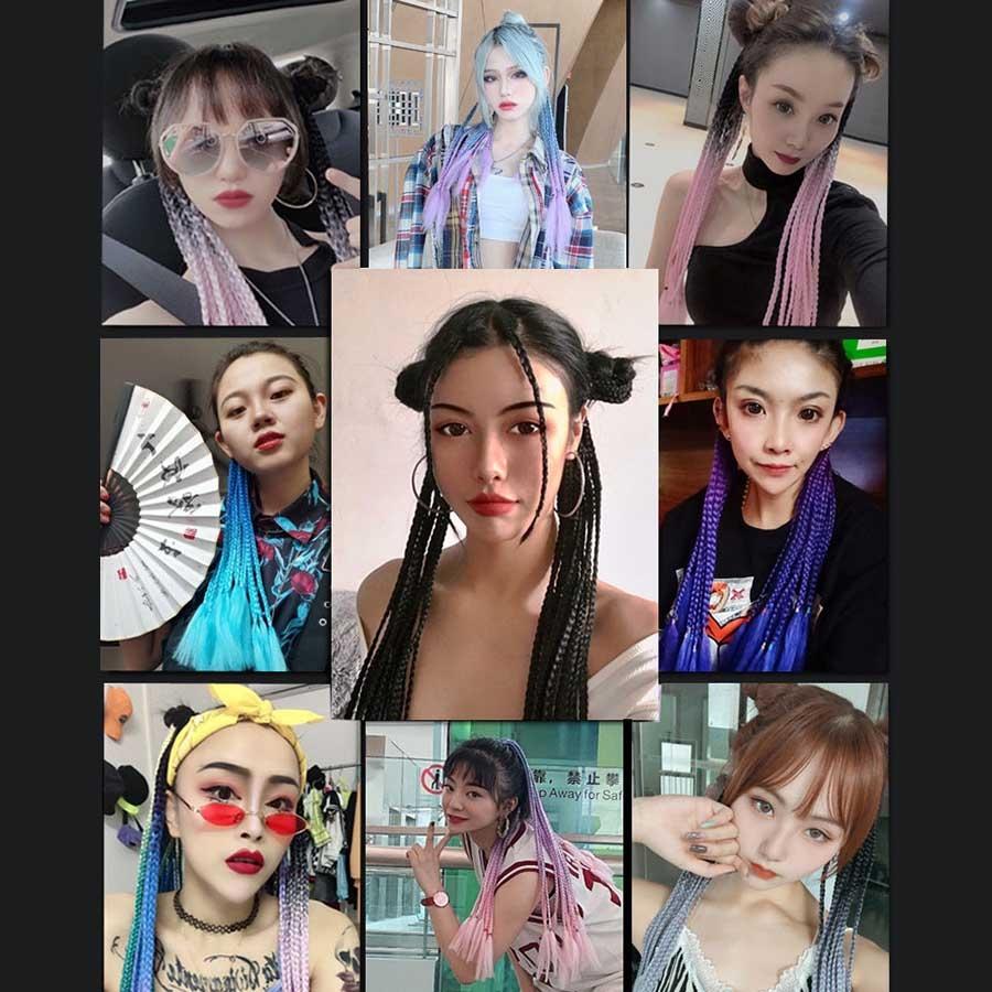 27 Corn Silk Braid Hair Band Wigs With Colourful Dreadlocks For Styling