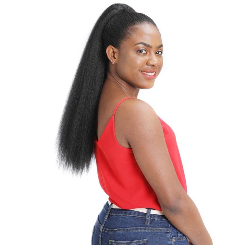 Fluffy Corn Whisker Long Curly Ponytail In Colour 1.1B For Hair Styling
