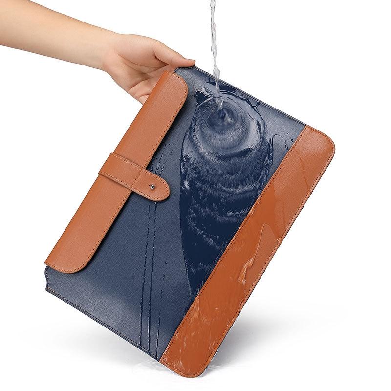 14 15.4 Inch Microfiber Notebook Liner Bag Black And Brown For Protection