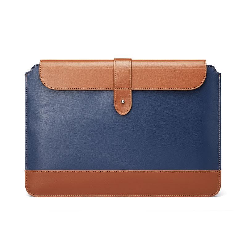 11-12 Inch Microfiber Notebook Liner Bag Blue & Brown For Protection And Style