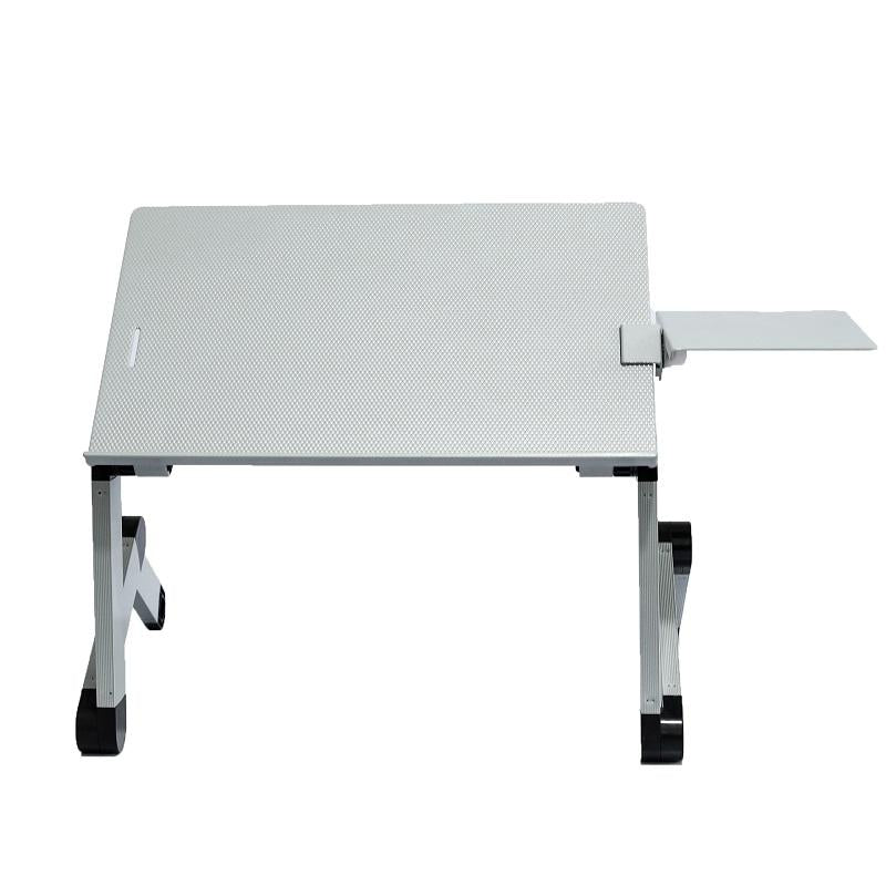 Folding Laptop Desk With Mouse Board In Silver Aluminium Alloy
