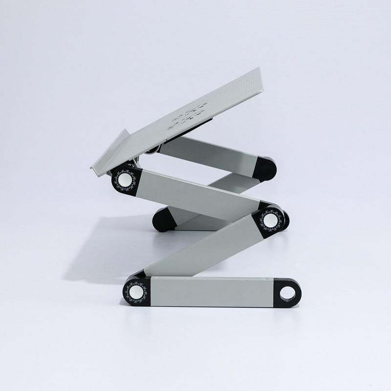 Folding Laptop Desk With Mouse Board In Silver Aluminium Alloy