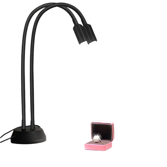 Double Head Led Jewelry Table Lamps For Live Photos