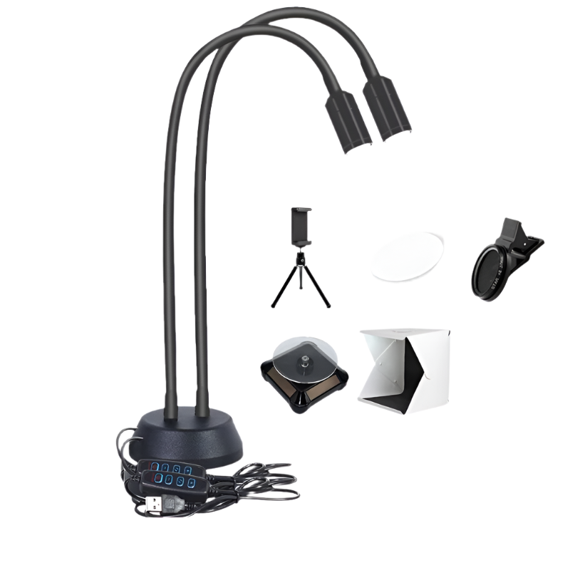Double Head Led Jewelry Table Lamp For Live Photography Applications