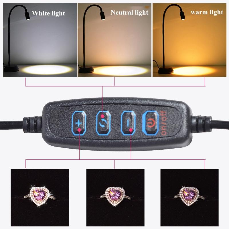 Double Head Led Jewelry Table Lamp For Live Photography Applications