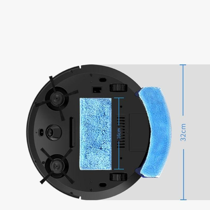 Smart Automatic Sweeping Robot With Mopping Function Anti Fall Black