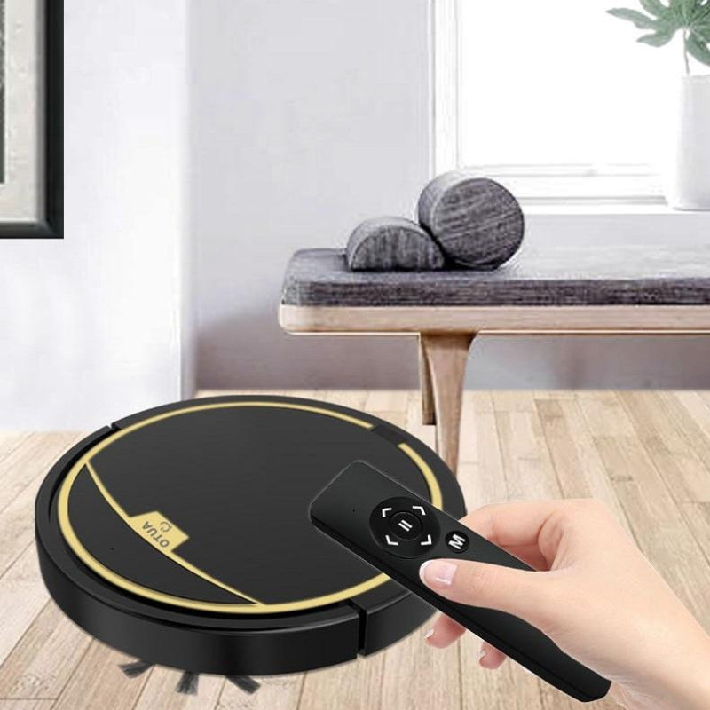 Smart Automatic Sweeping Robot With Mopping Function Anti Fall Black