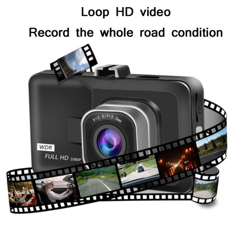 1080P Hd 3.0 Wide Angle Driving Recorder With Reversing Image Function