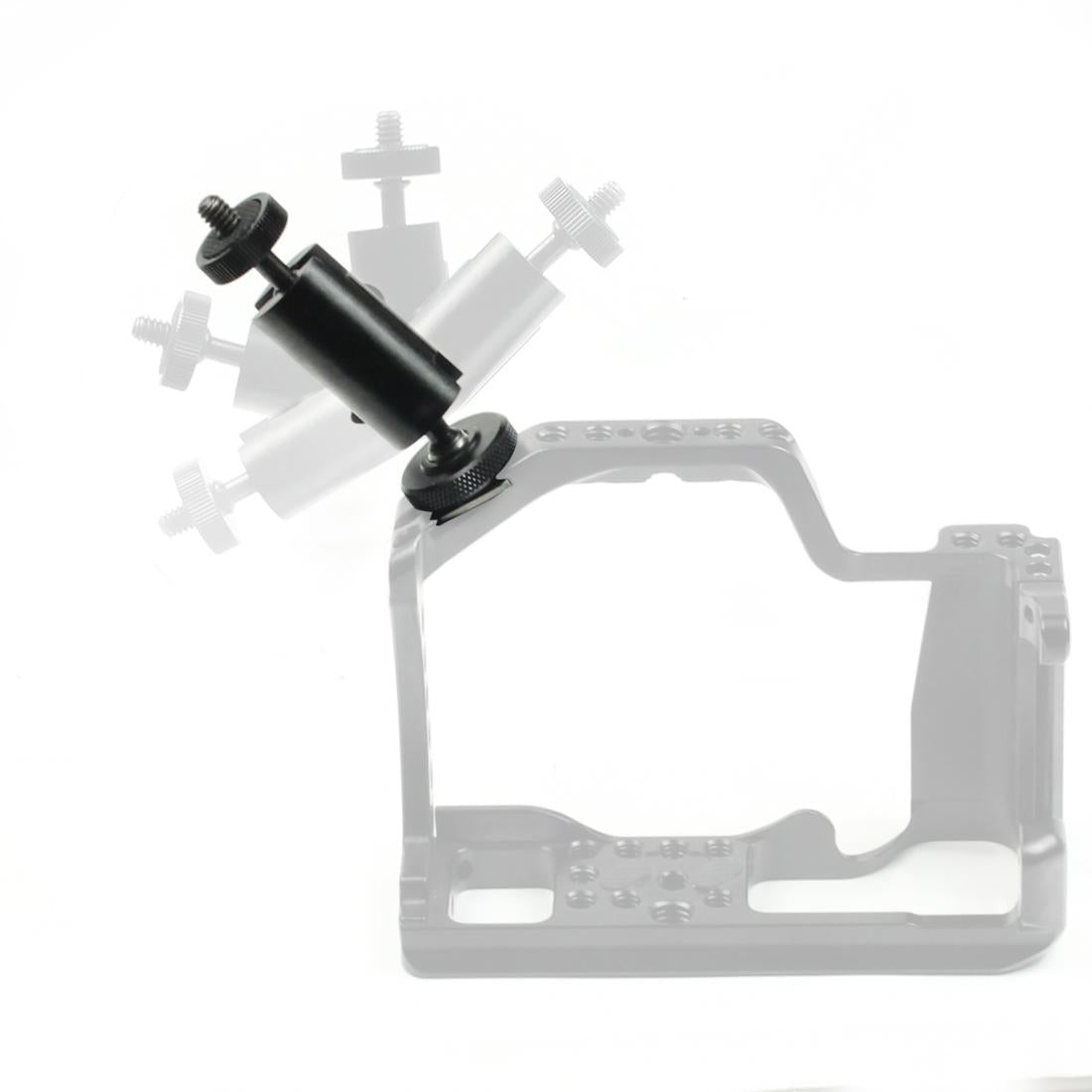 Universal Dual Ballhead Cold Shoe Mount For Action Cameras And Accessories