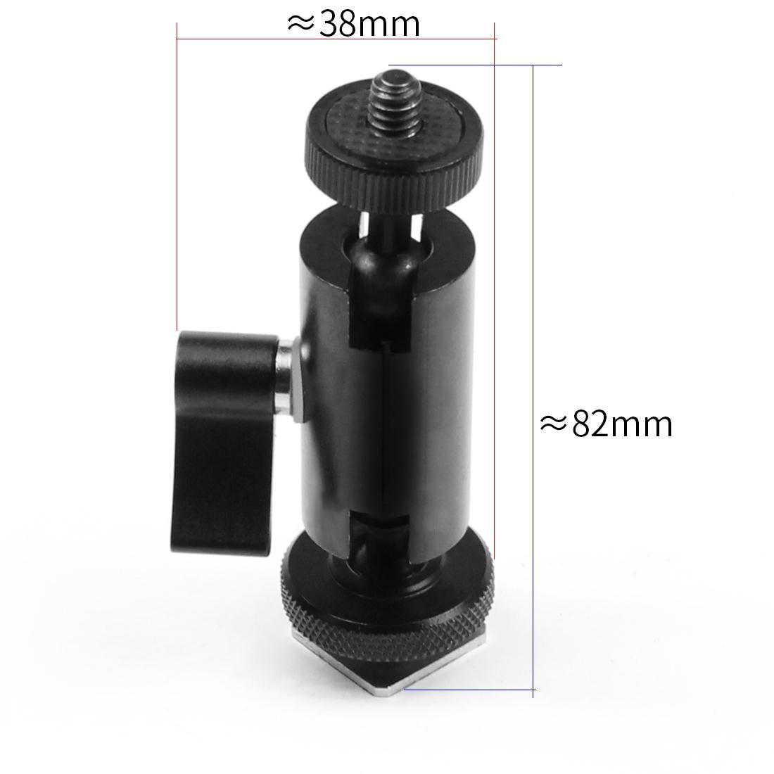 Universal Dual Ballhead Cold Shoe Mount For Action Cameras And Accessories