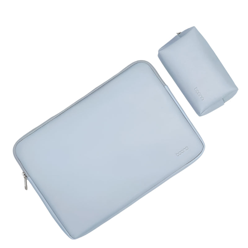 Sixteen Seventeen Inch Power Laptop Bag Sky Blue Pu Leather