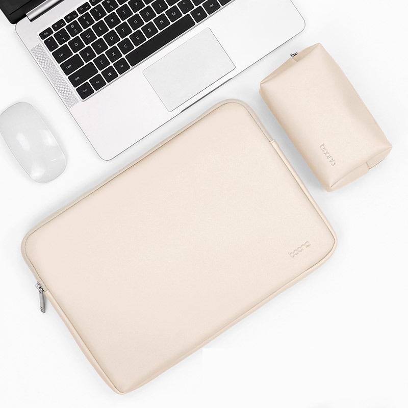 Apricot Pu Leather Laptop & Power Bag 13 / 13.3 14 Inch