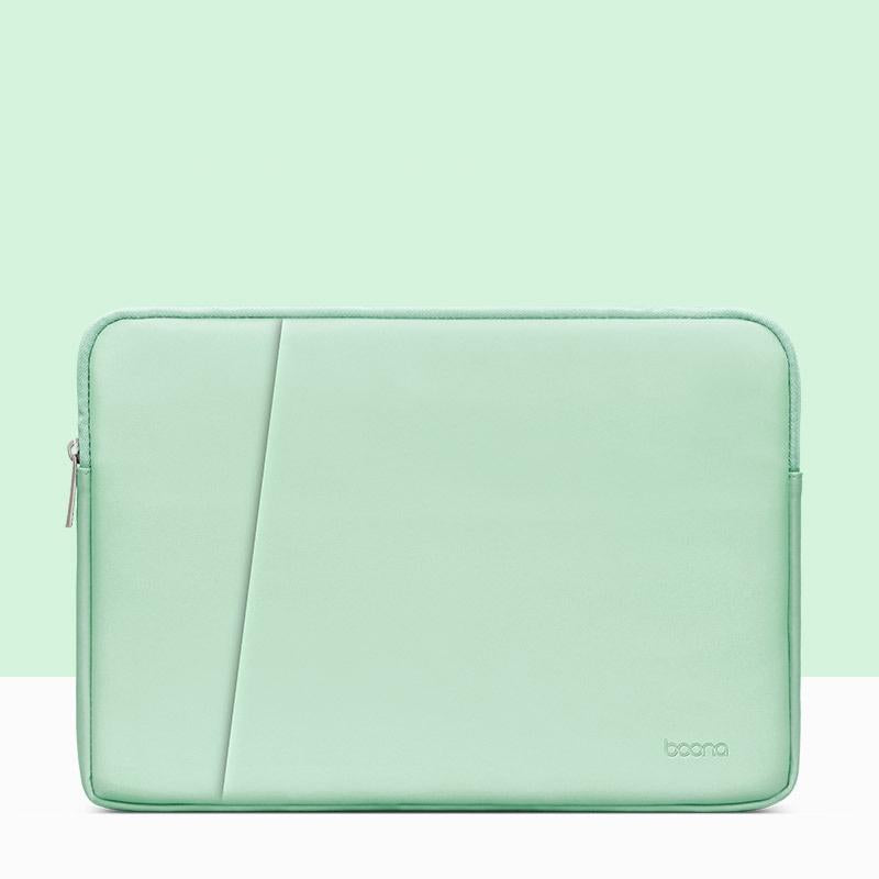 Double Layer Pu Leather Laptop Bag Mint Green For 16 And 17 Inch Devices