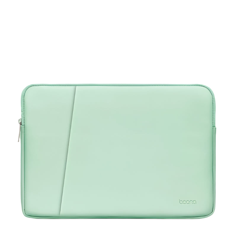Double Layer Pu Leather Laptop Bag Mint Green For 16 And 17 Inch Devices