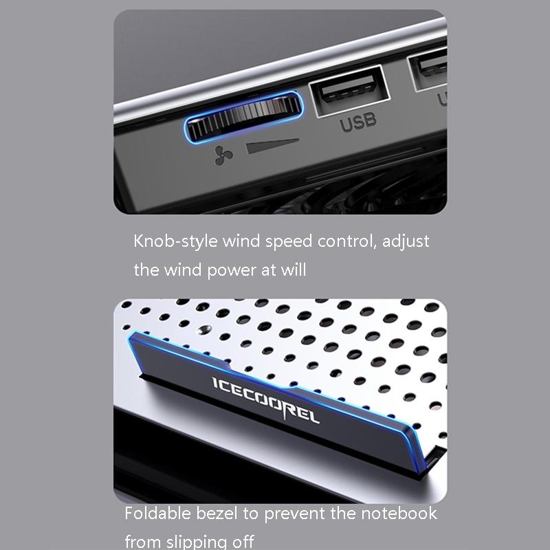 Space Silver Silent Laptop Cooler Efficient Cooling Pad For Use