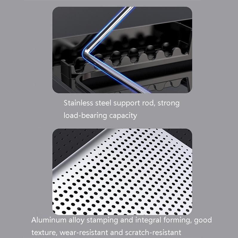 Space Silver Silent Laptop Cooler Efficient Cooling Pad For Use