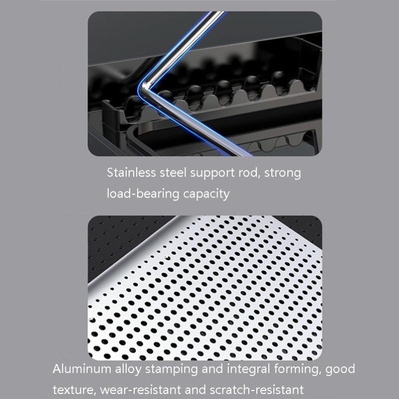 6 Fan Alloy Laptop Cooling Bracket For Quiet Efficient Heat Dissipation