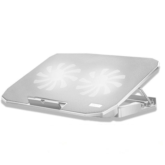 Dual Fan Laptop Cooling Stand For Computers And Tablets In Ivory