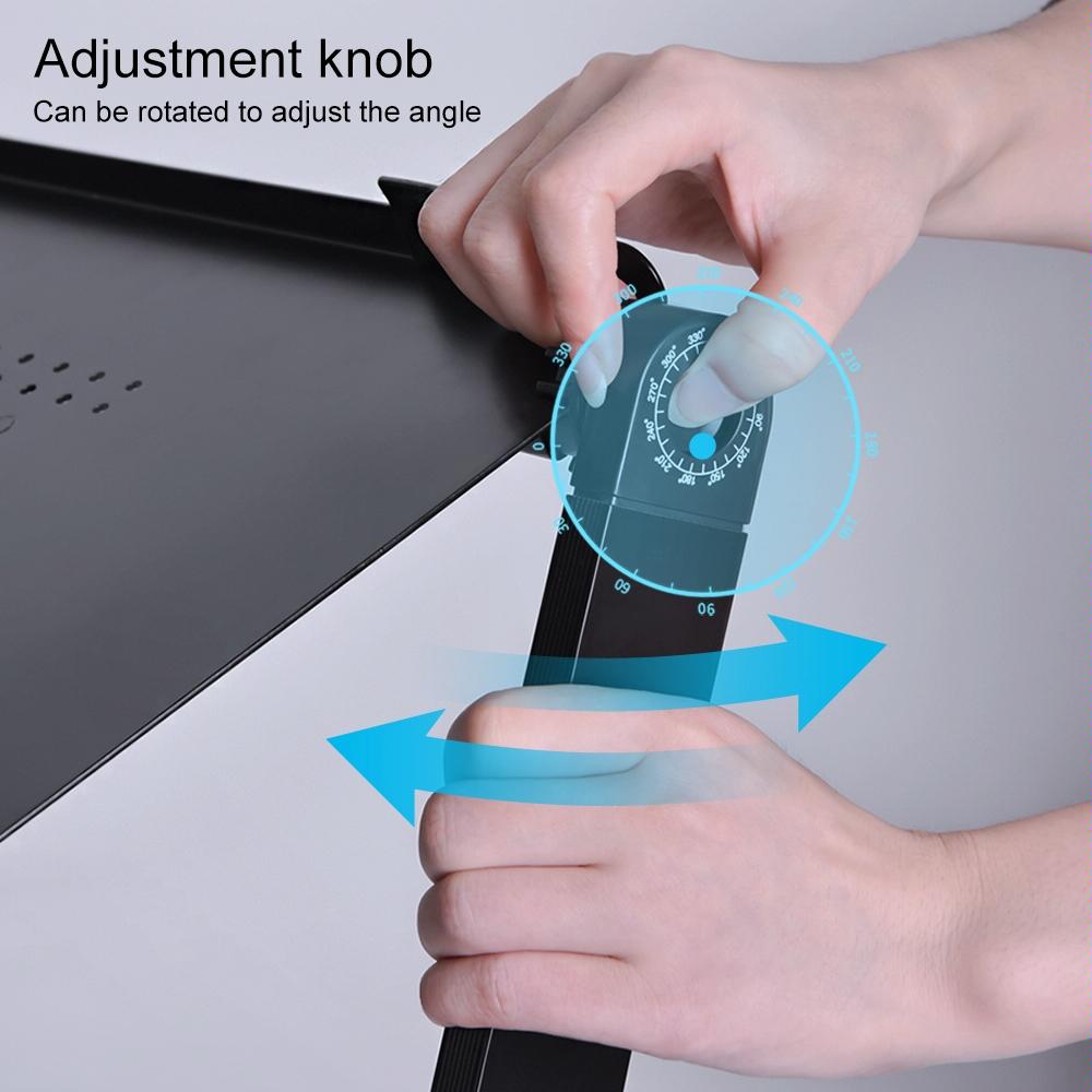 Folding Laptop Desk With Height Adjustment And Storage