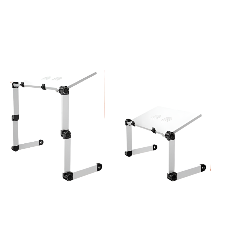Folding Laptop Desk With Height Adjustment And Storage